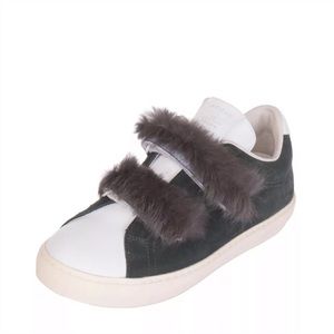 Leather crown suede sneakers